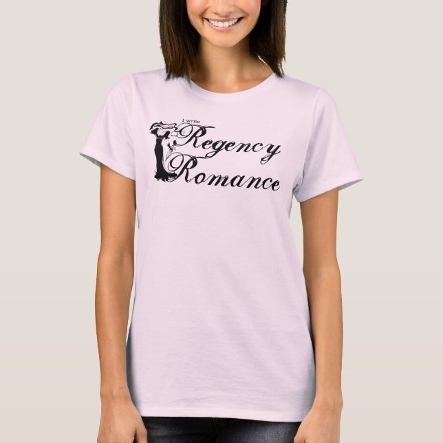 Camiseta Escribo Romance Regencia (Anverso)