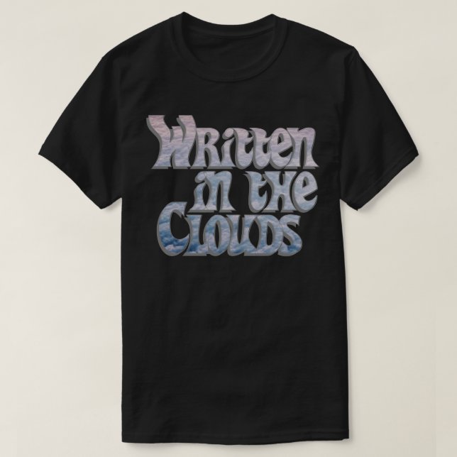 Camiseta Escrito en las nubes (Diseño del anverso)