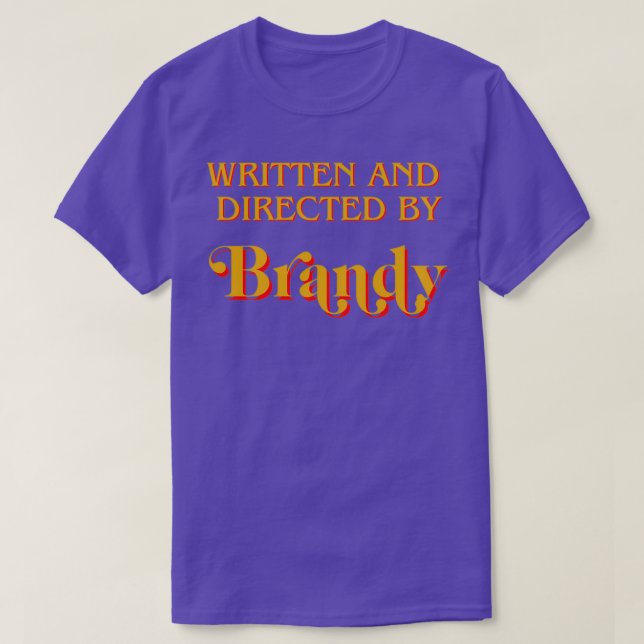 Camiseta Escrito y dirigido por Brandy (Diseño del anverso)