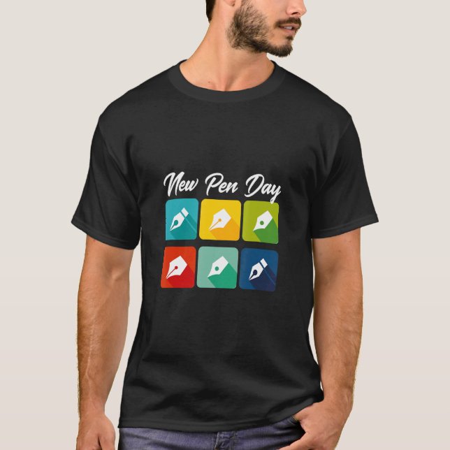 Camiseta Escritor artístico de caligrafía del New Pen Day (Anverso)