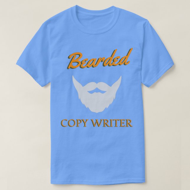 Camiseta Escritor con barba (Diseño del anverso)