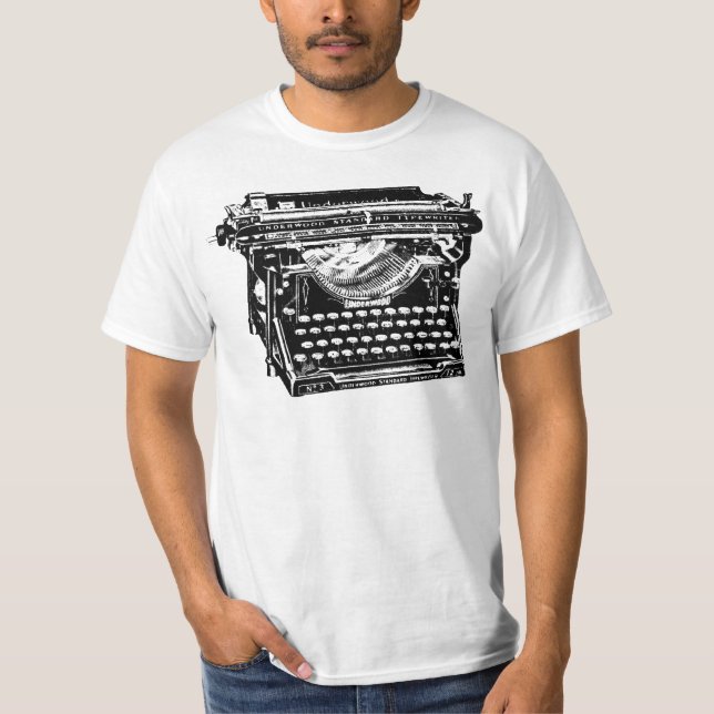 Camiseta Escritor de la máquina de escribir del sotobosque (Anverso)