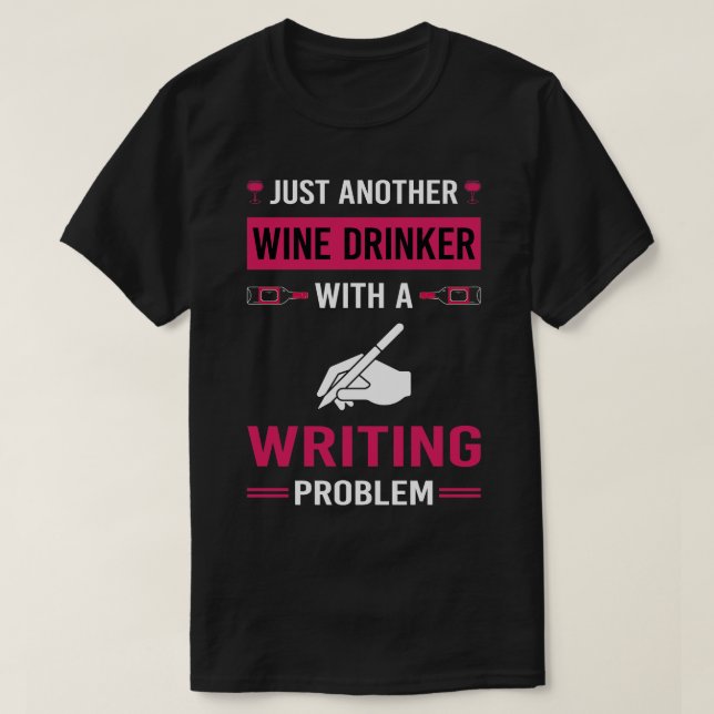 Camiseta Escritor de Wine Drinker (Diseño del anverso)