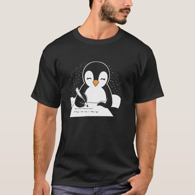 Camiseta Escritor En Love Story Penguin (Anverso)