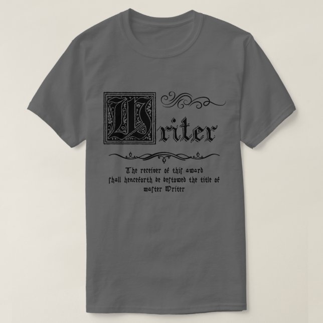 Camiseta Escritor Maestro Medieval (Diseño del anverso)