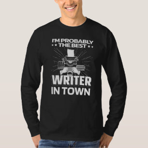 Camiseta Escritor Máquina de Escribir Novelista Libro Poesí