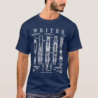 Camiseta Escritor Novelista Fuente Pluma Bookish Vintag