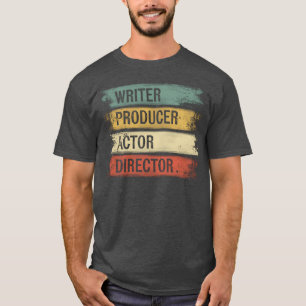 Camiseta Escritor Productor Actor Director Cineasta Películ