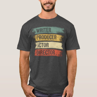 Camiseta Escritor Productor Actor Director Cineasta Películ