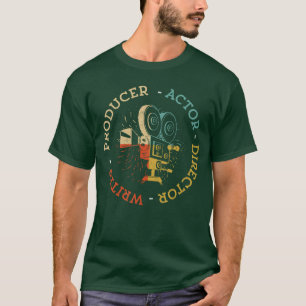 Camiseta Escritor Productor Actor Director Divertido Cine T