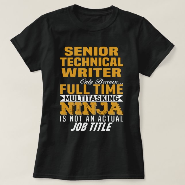 Camiseta Escritor técnico superior (Diseño del anverso)
