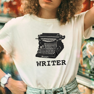 Camiseta Escritora máquina de escribir antigua