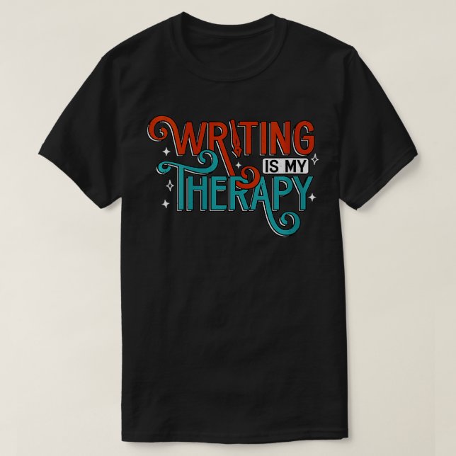 Camiseta Escritora Novelis Escritora Divertida De Terapia P (Diseño del anverso)