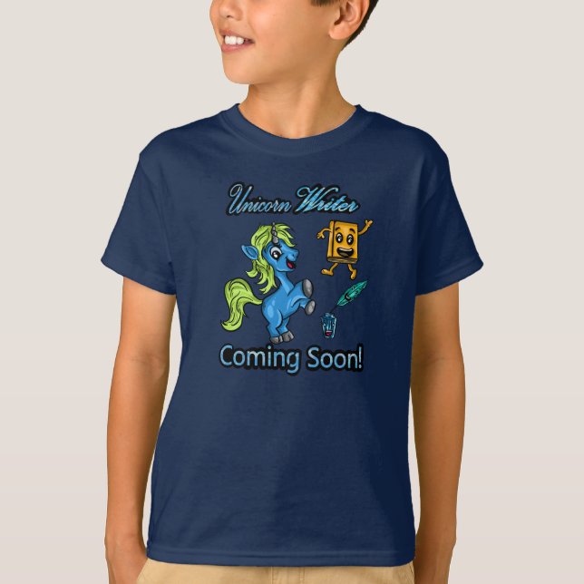 Camiseta Escritora Unicornio - ¡Próximamente! (Anverso)