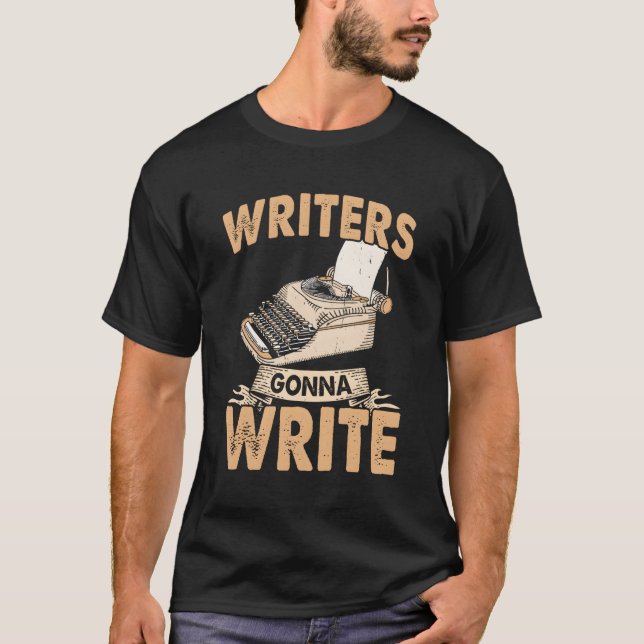 Camiseta Escritores De Escritura Escribirán Escritura De Au (Anverso)
