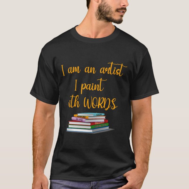 Camiseta Escritores de ficción creativa bloquean arte gráfi (Anverso)