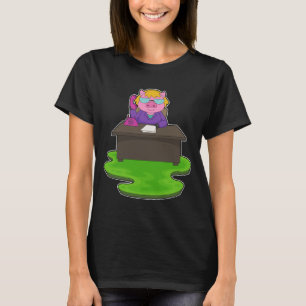 Camiseta Escritorio de oficina para secretario de cerdo