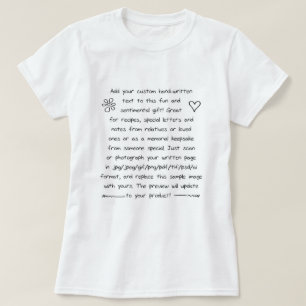 Camiseta Escritura a mano por Personalizado