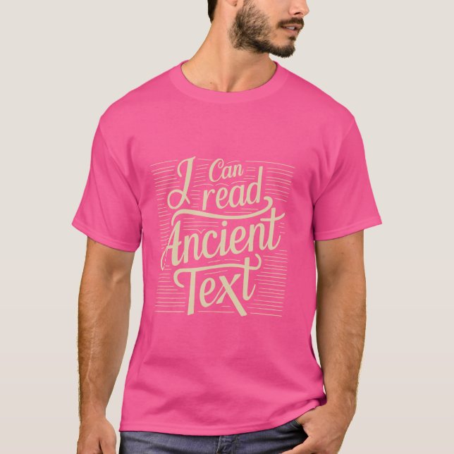 Camiseta Escritura a mano puedo leer texto antiguo cursiva  (Anverso)