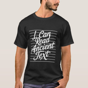 Camiseta Escritura a mano puedo leer texto antiguo cursiva 