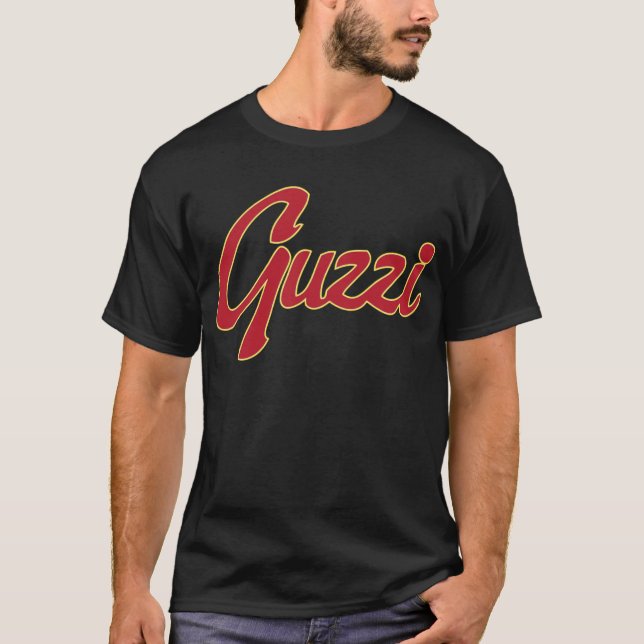 Camiseta Escritura clásica de la puntada de Guzzi (Anverso)
