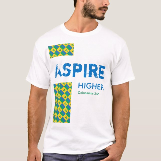 Camiseta Escritura cristiana más alta de San Vicente ASPIRE (Anverso)