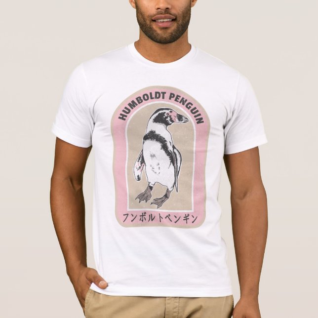 Camiseta Escritura de pingüino humbolt en japonés (Anverso)