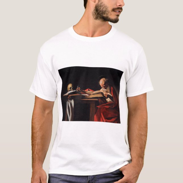 Camiseta Escritura de Saint Jerome (por Caravaggio) (Anverso)