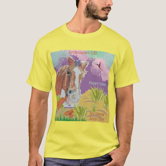 Camiseta Escritura de sonrisas de amapola (Anverso)