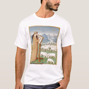 Camiseta Escritura de Virgil en un campo de ovejas y de