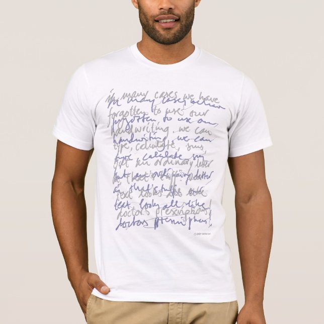 Camiseta Escritura del médico (Anverso)