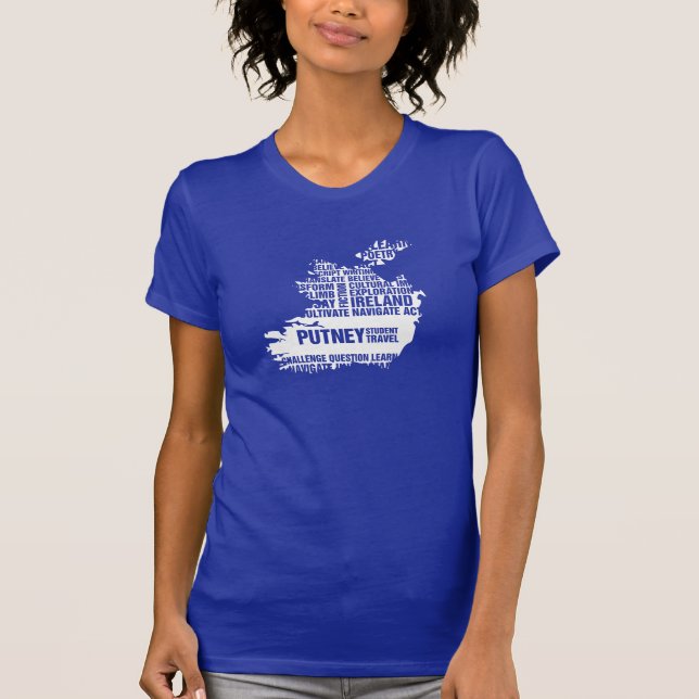 Camiseta Escritura en Irlanda en colores múltiples (Anverso)