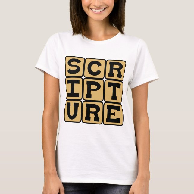 Camiseta Escritura, Estudio Bíblico (Anverso)