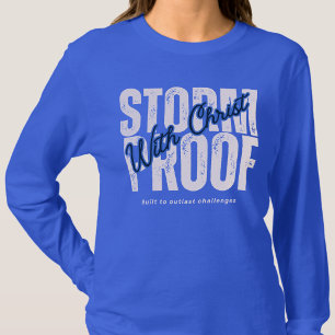 Camiseta Escritura Evangelio Jesús Dios Gráfico Azul
