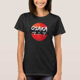 Camiseta Escritura japonesa estética estilo retro de Osaka 