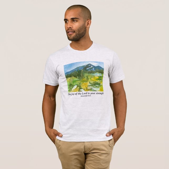 Camiseta Escritura religiosa de la Biblia Montañas Nemehiah (Anverso completo)