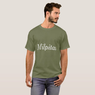 Camiseta Escritura simple de la ciudad de Milpitas