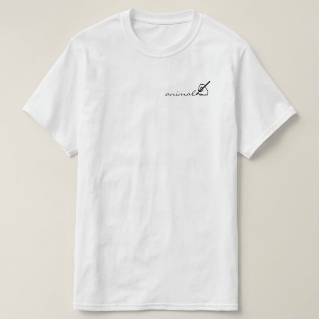 Camiseta Escrituras de animales (Derechos) (Diseño del anverso)
