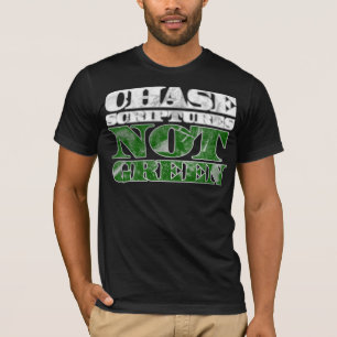 Camiseta Escrituras de la caza no verdes (WHT/GRN)