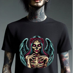 Camiseta Escrúpulo escarpado zombi Angel Dark Fantasía arte