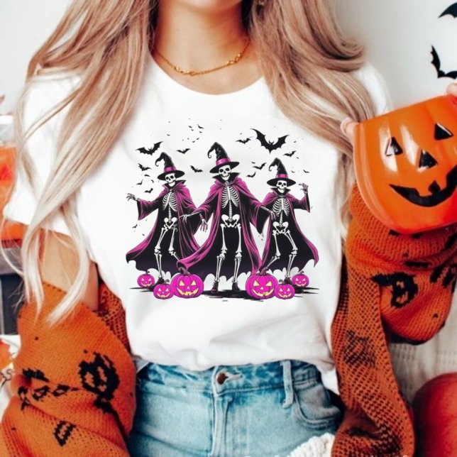 Camiseta Escrúpulo rosa bailando Bruja de Halloween (Subido por el creador)