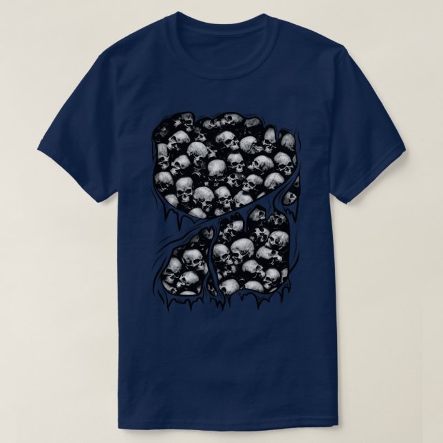 Camiseta Escrúpulos góticos de horror enrollados dentro del (Diseño del anverso)