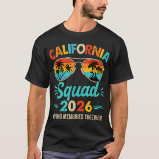 Camiseta Escuadra de California Vacaciones 2026 Amigos Fami