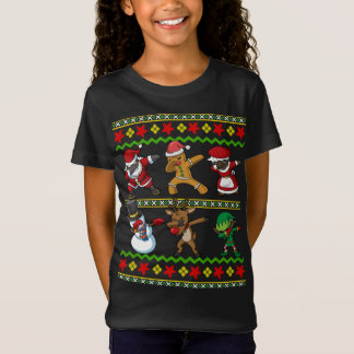 Camiseta Escuadrón afroamericano negro Santa Claus Sra. Cla