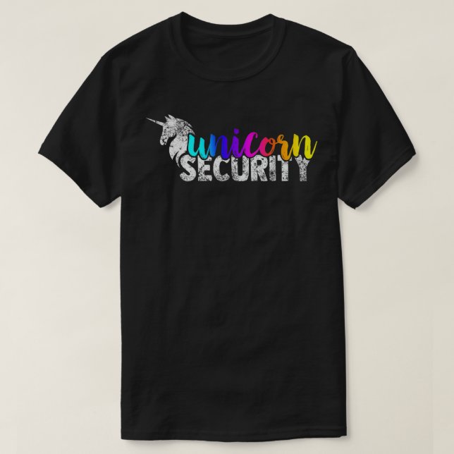 Camiseta Escuadrón arcoiris de seguridad de Unicorn Tee Fun (Diseño del anverso)