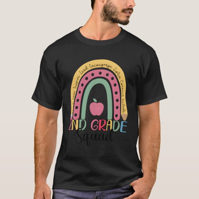 Camiseta Escuadrón De 2º Grado Hola Profesor De Segundo Gra (Anverso)