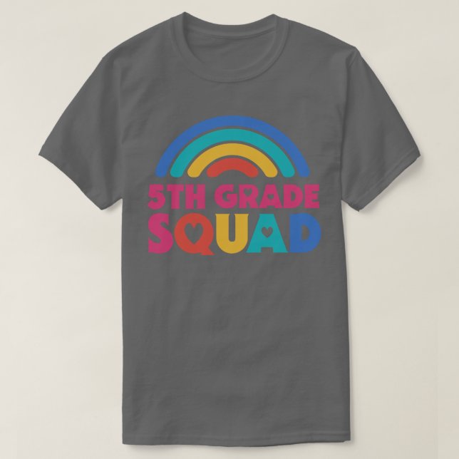 Camiseta Escuadrón de 5º grado de profesor de instituto con (Diseño del anverso)