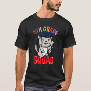 Camiseta Escuadrón de 5to Grado Gato De Vuelta Al Colegio