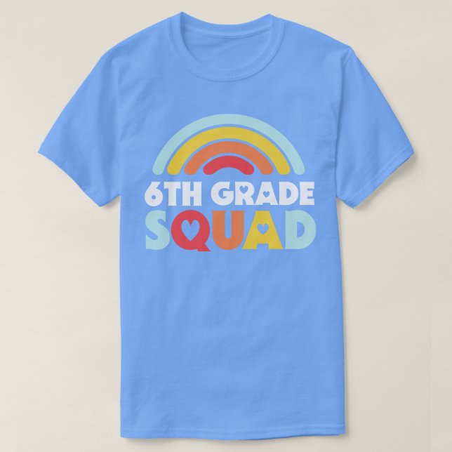 Camiseta Escuadrón de 6º grado de profesor de instituto con (Diseño del anverso)