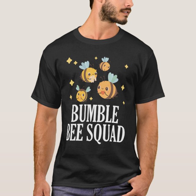 Camiseta Escuadrón de Abejas Bumble Miel Cuidadora Abeja Ap (Anverso)